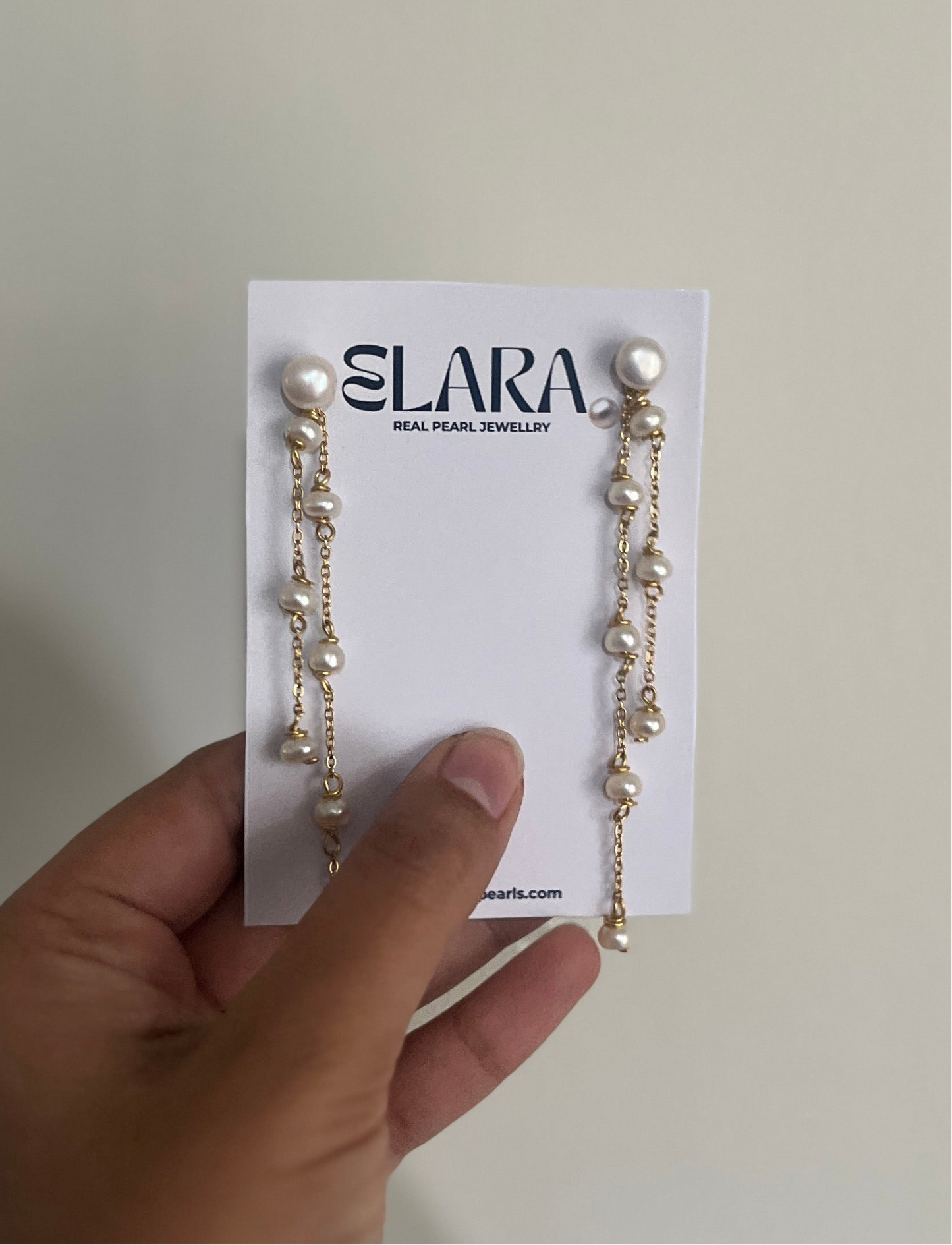 Twin Drift Pearl Earrings