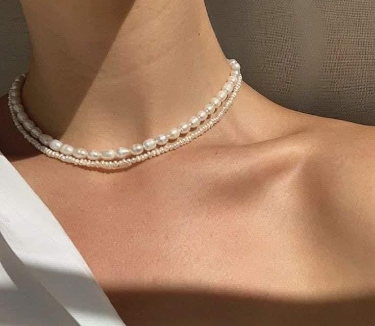 Double Layer Water Pearl Necklace