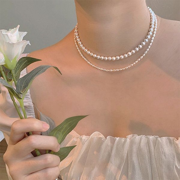 Double Layer Water Pearl Necklace