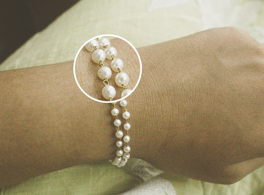 Pearl dew drop bracelet