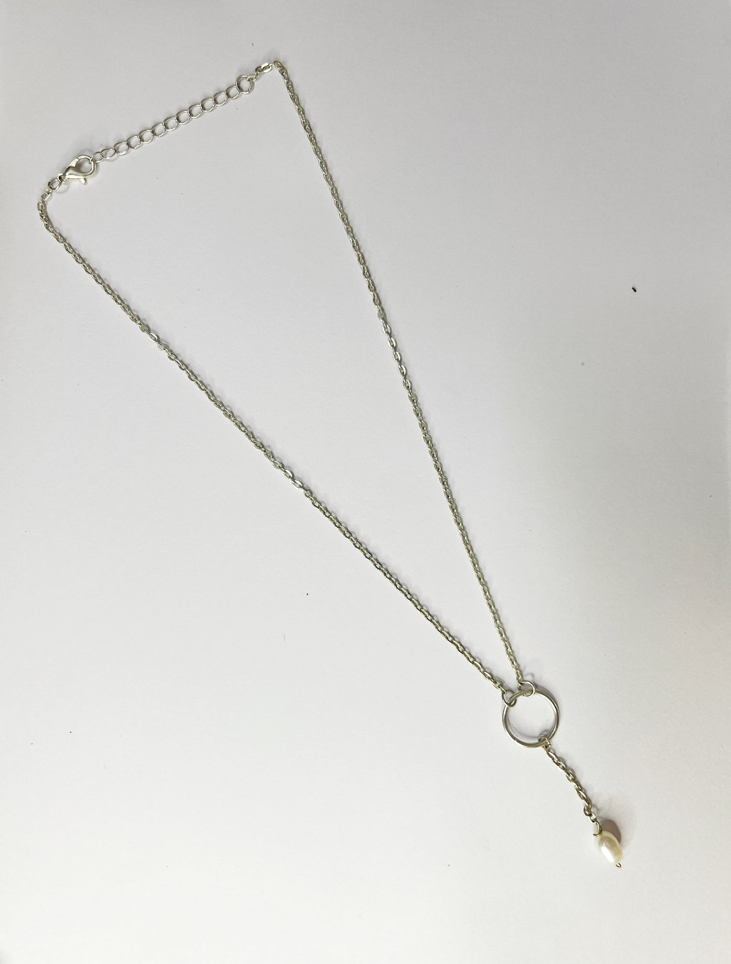 Closed Loop Silver Necklace