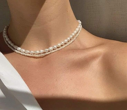 Double Layer Water Pearl Necklace
