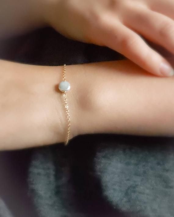 Small Coin Pearl Bracelet