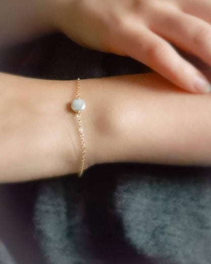 Small Coin Pearl Bracelet