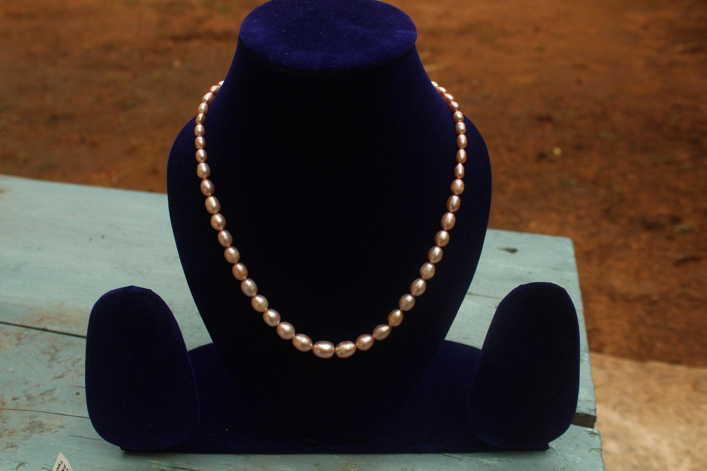 Aurora's Dream Single layer pink pearl necklace