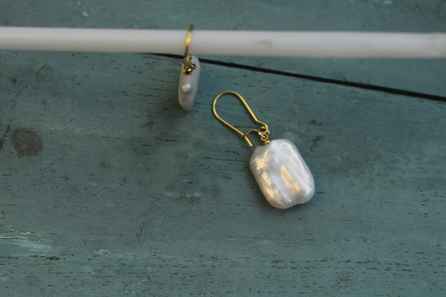 Pearl Stone Drop Earring