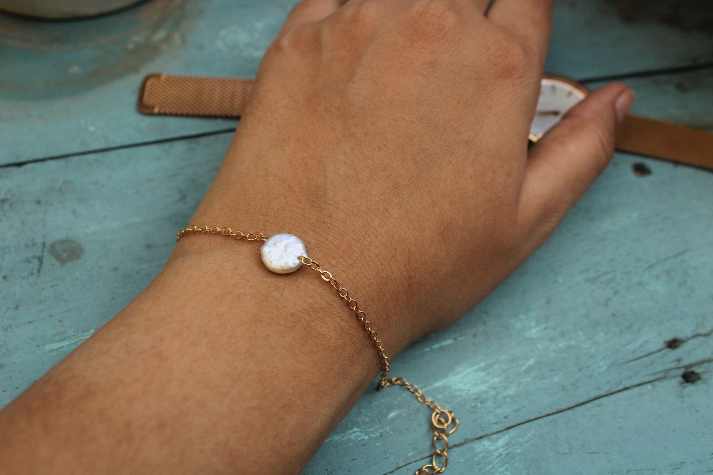 Coin Pearl Bracelet